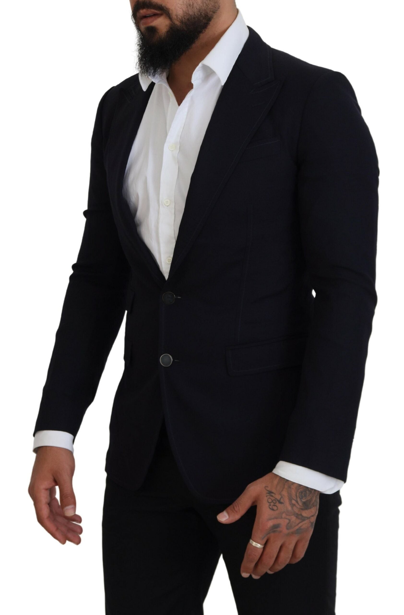 Dolce & Gabbana Blue Wool Formal Taormina Blazer Dolce & Gabbana