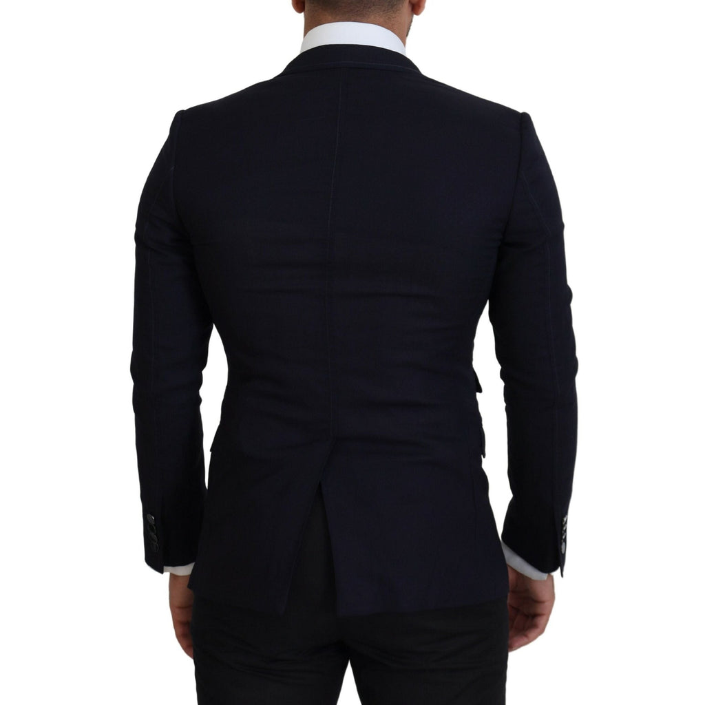 Dolce & Gabbana Blue Wool Formal Taormina Blazer