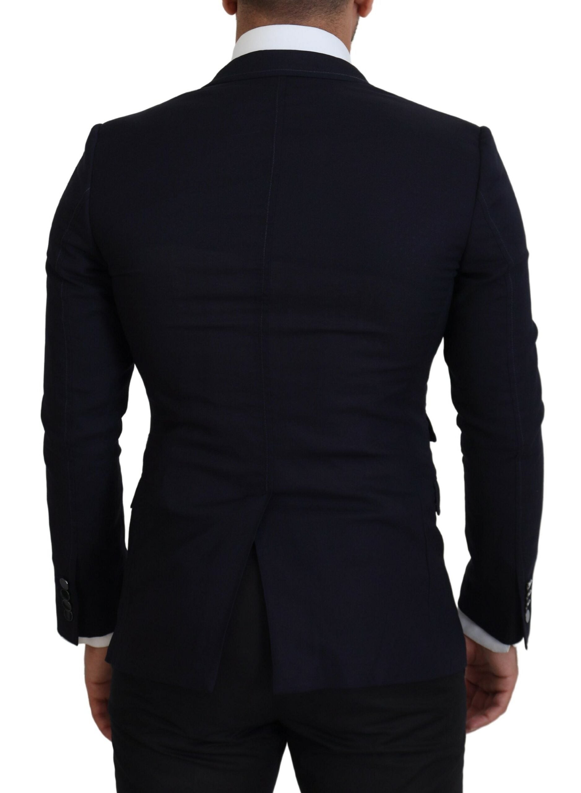 Dolce & Gabbana Blue Wool Formal Taormina Blazer Dolce & Gabbana