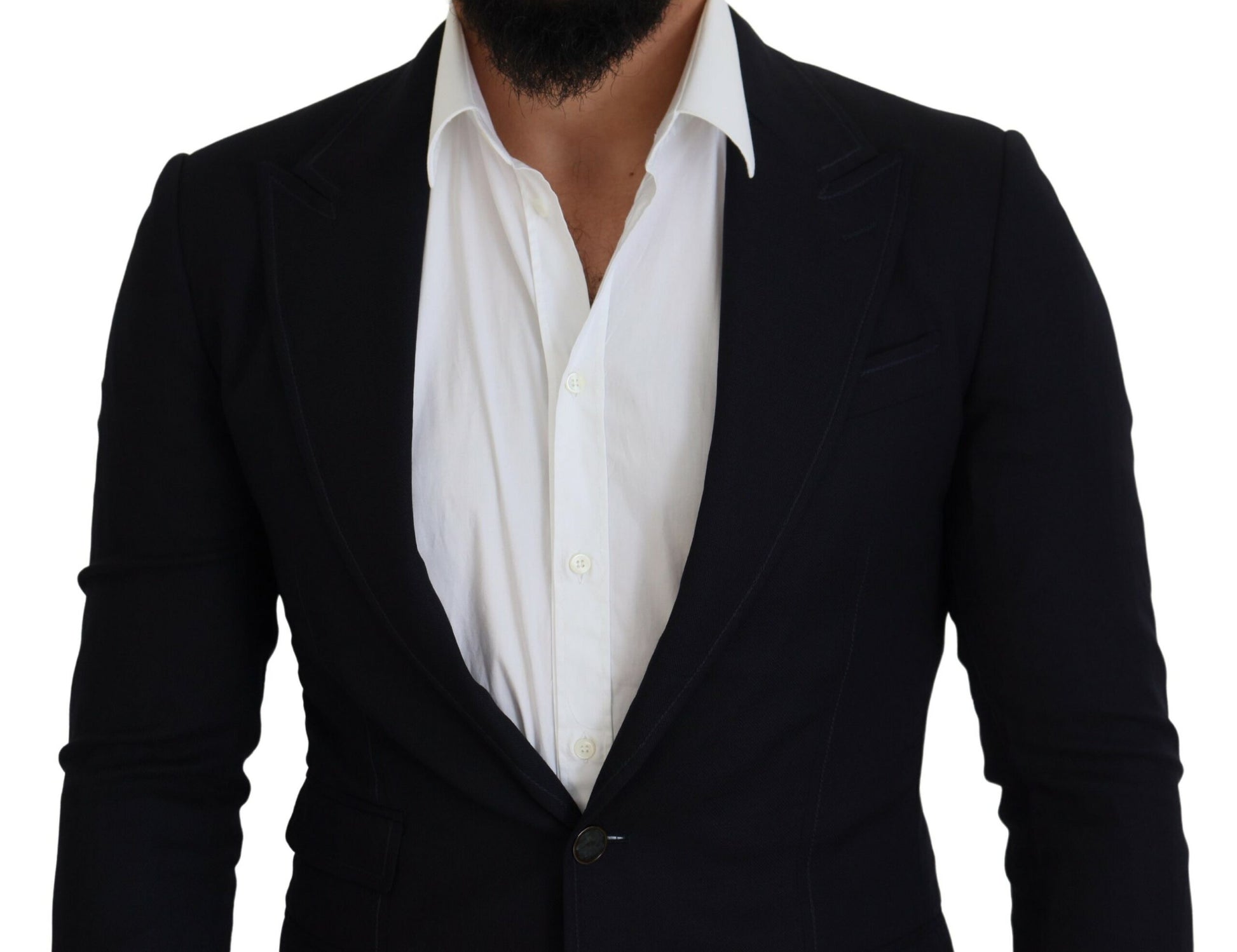 Dolce & Gabbana Blue Wool Formal Taormina Blazer Dolce & Gabbana