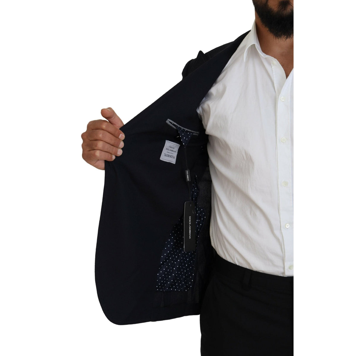 Dolce & Gabbana Blue Wool Formal Taormina Blazer