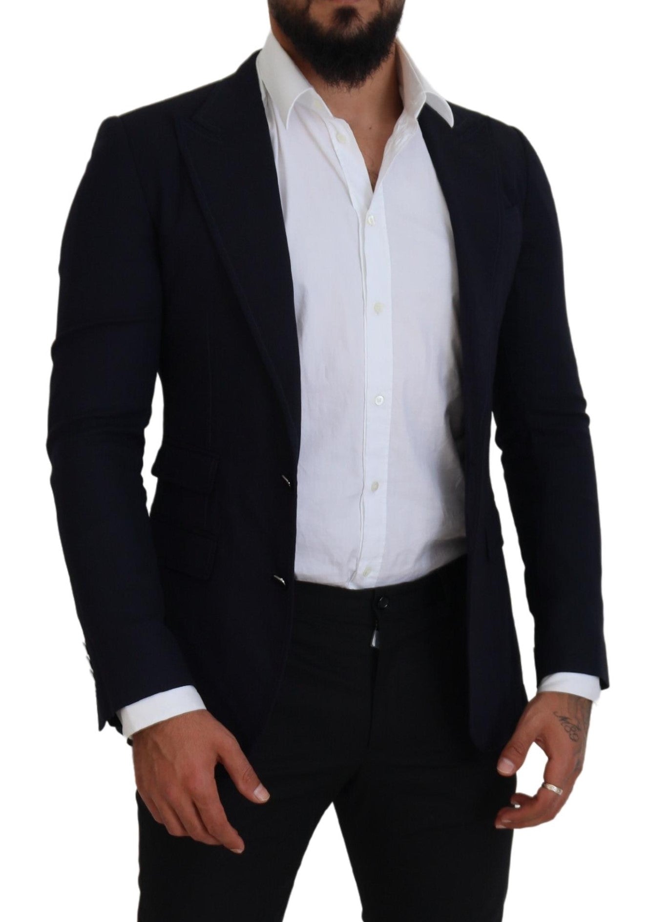 Dolce & Gabbana Blue Wool Formal Taormina Blazer Dolce & Gabbana