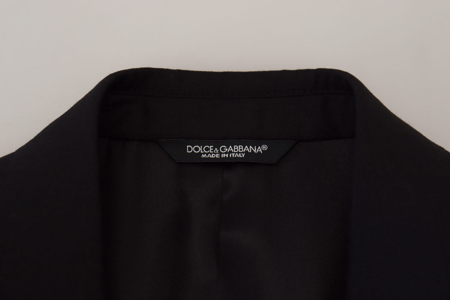 Dolce & Gabbana Black Wool Formal Coat Martini Blazer Dolce & Gabbana
