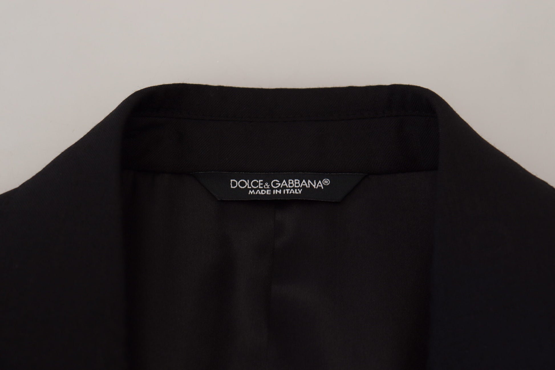 Dolce & Gabbana Black Wool Formal Coat Martini Blazer Dolce & Gabbana