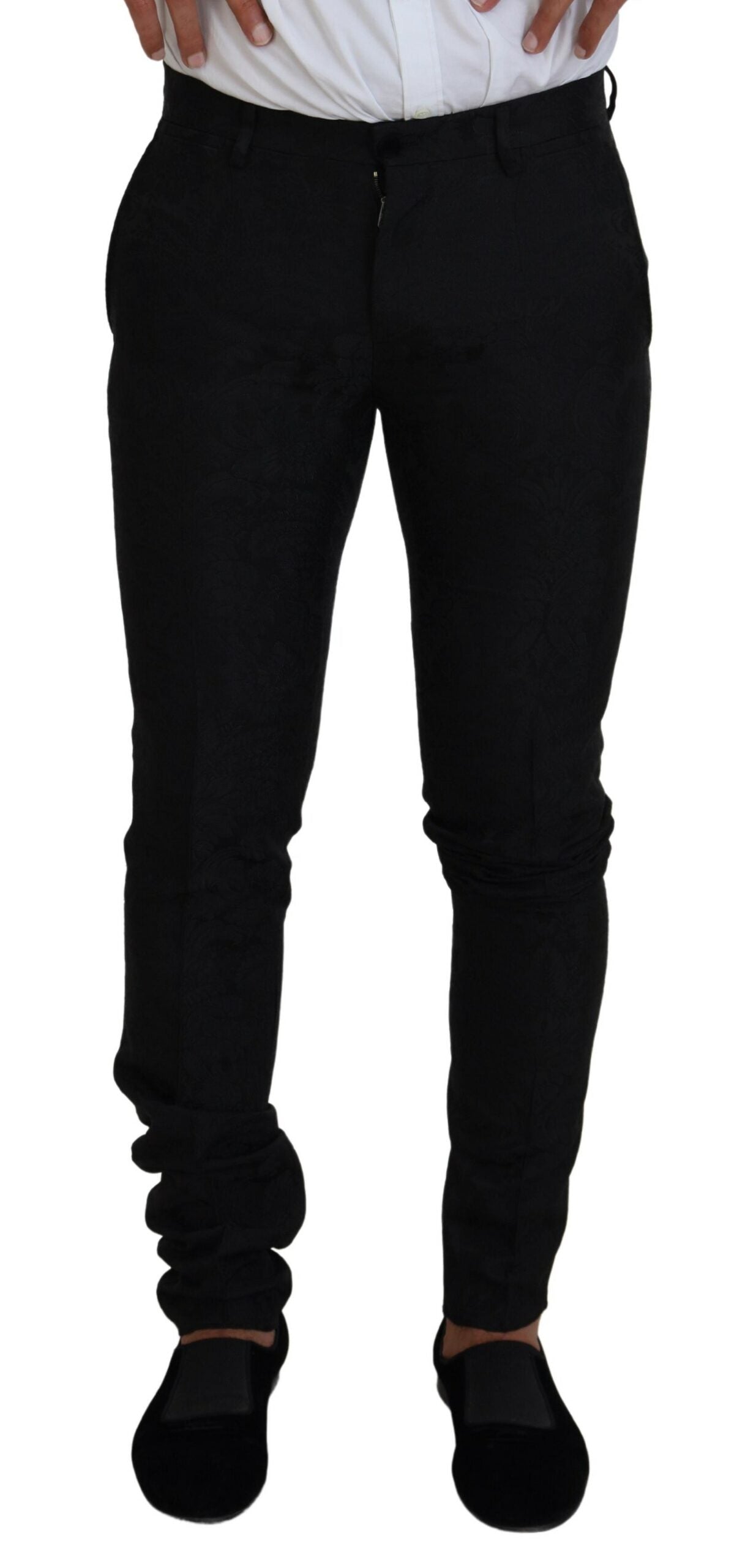 Dolce & Gabbana Black Polyester Men 2 Piece MARTINI Suit Dolce & Gabbana