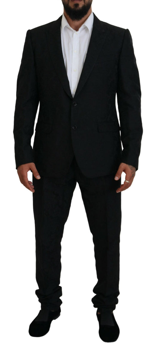 Dolce & Gabbana Black Single Breasted 2 Piece MARTINI Suit Dolce & Gabbana