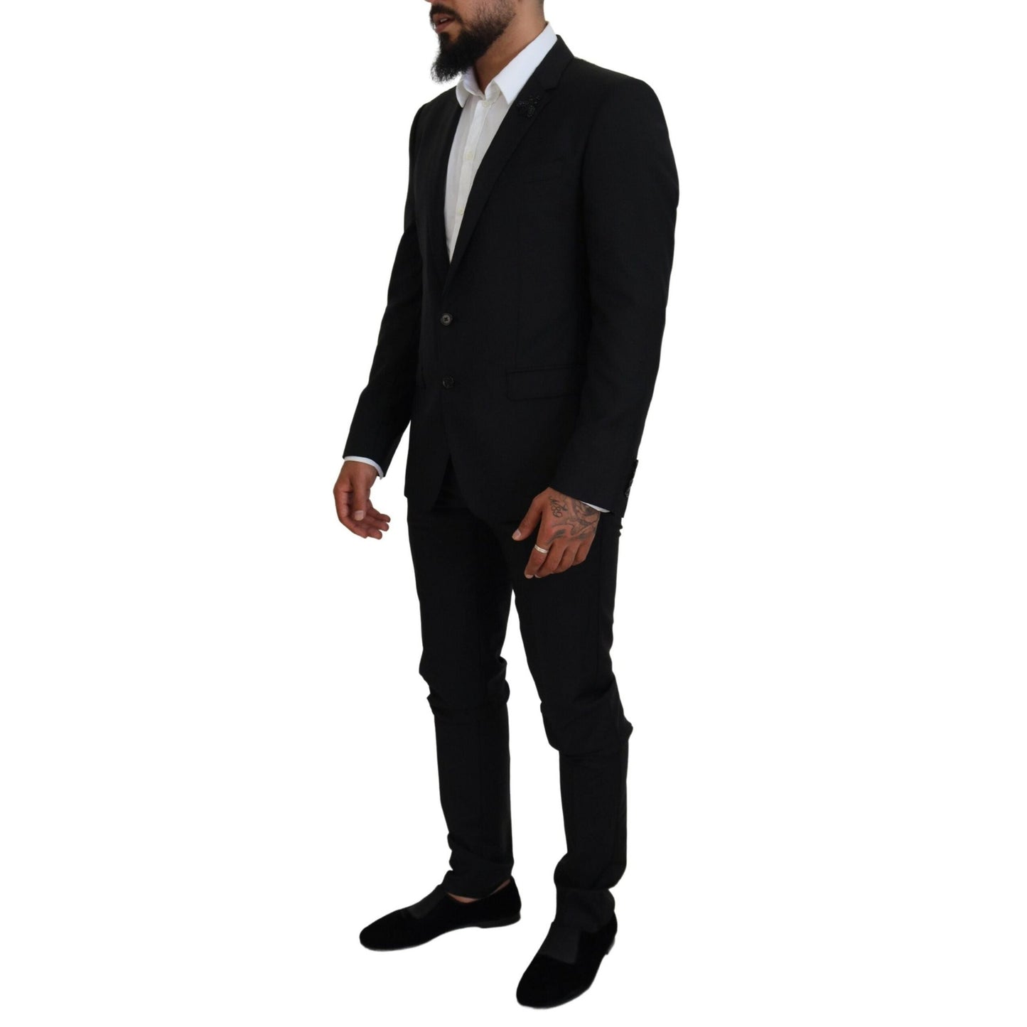 Dolce & Gabbana Black Single Breasted 2 Piece MARTINI Suit