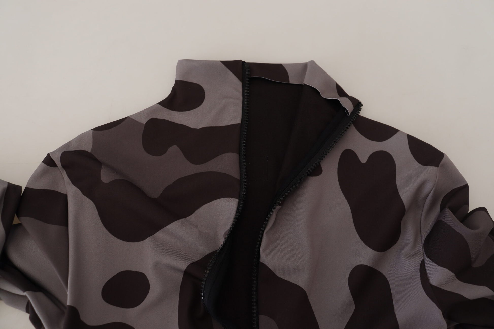 Dolce & Gabbana Gray Patterned Polyester Wetsuit Swimwear Dolce & Gabbana