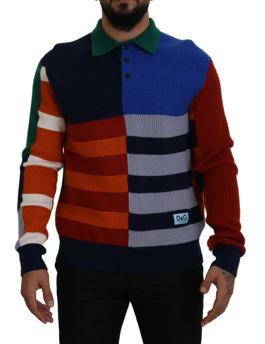 Dolce & Gabbana Multicolor Stripes Wool Pullover Sweater Dolce & Gabbana