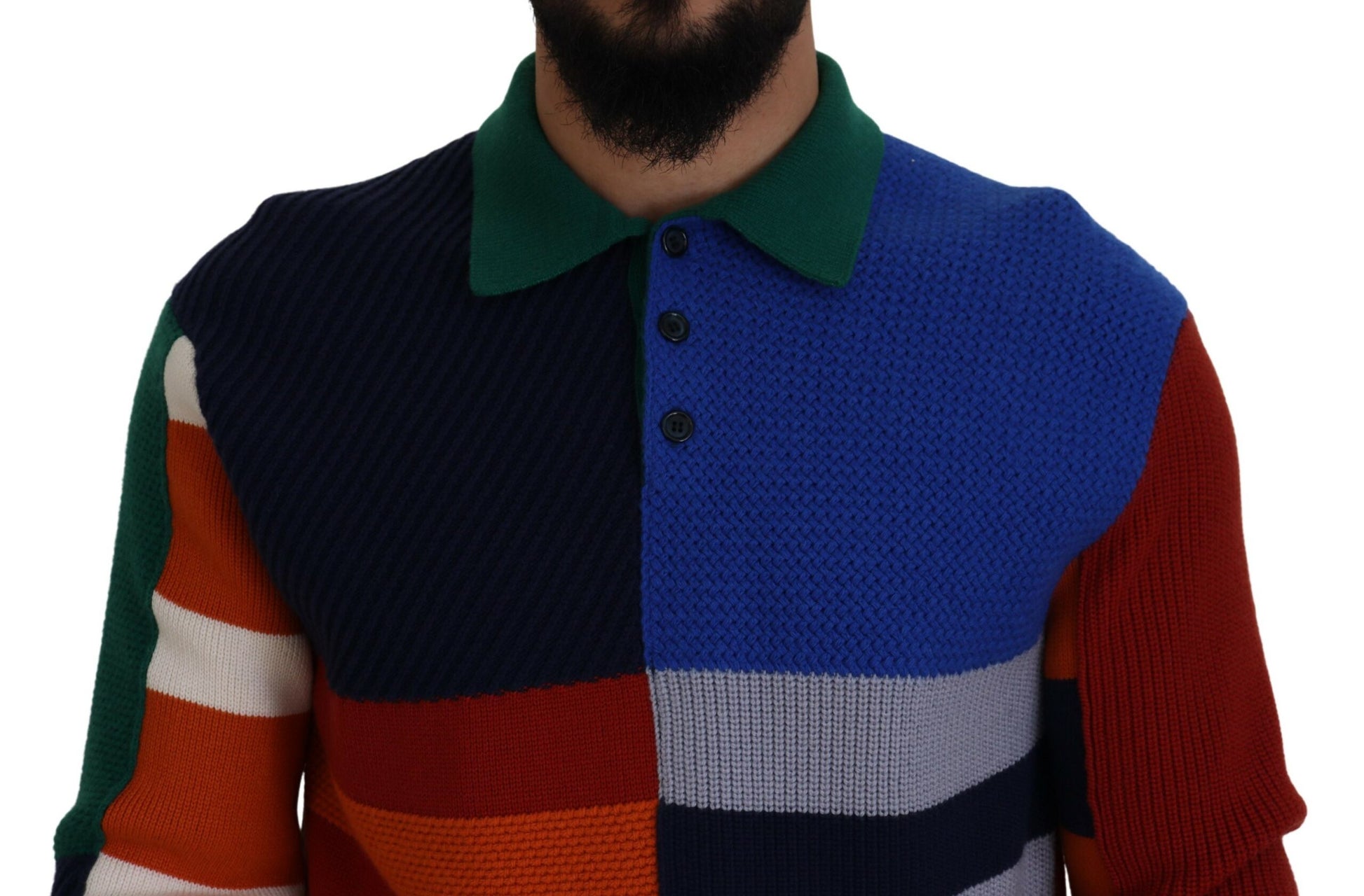 Dolce & Gabbana Multicolor Stripes Wool Pullover Sweater Dolce & Gabbana