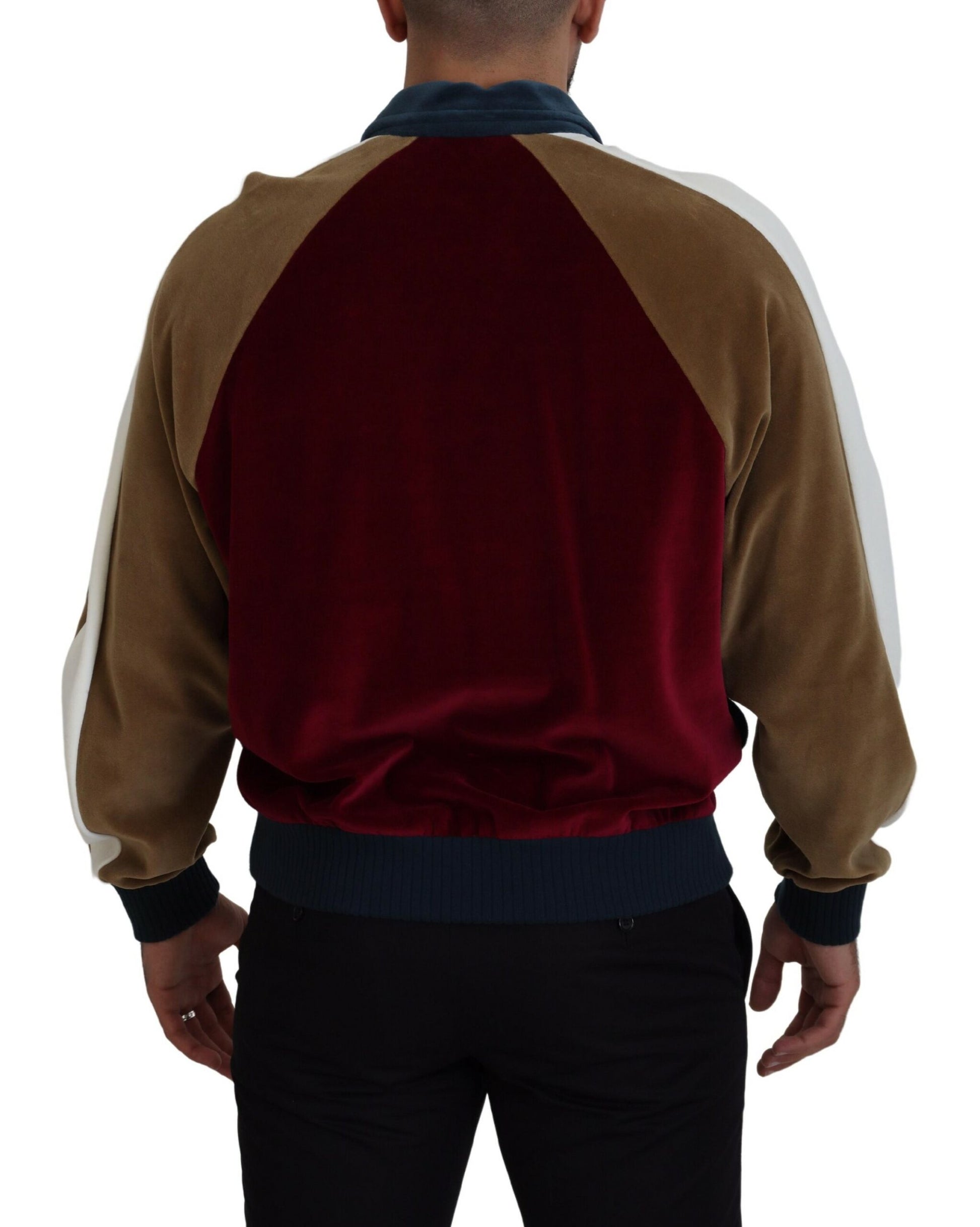 Dolce & Gabbana Multicolor Cotton Collared Pullover Sweater Dolce & Gabbana