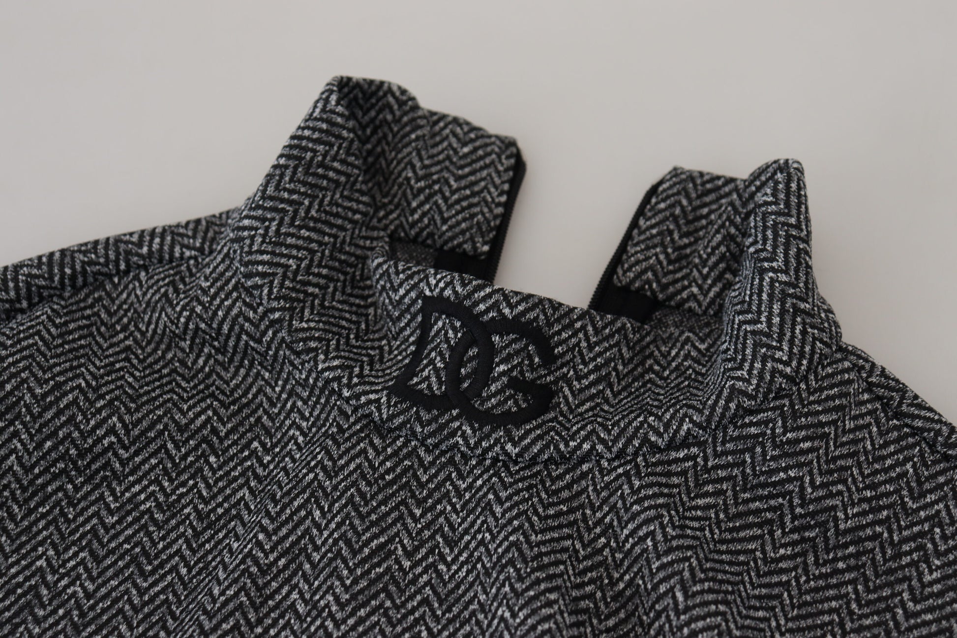 Dolce & Gabbana Dark Gray Nylon Turtleneck Pullover Sweater Dolce & Gabbana