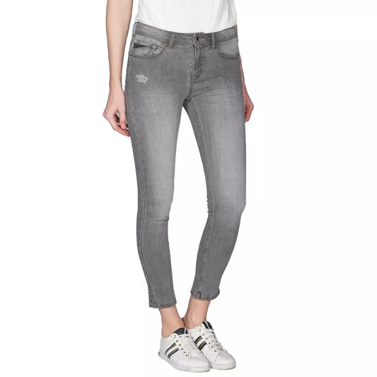 Yes Zee Gray Cotton Women's Push-Up Jegging Yes Zee