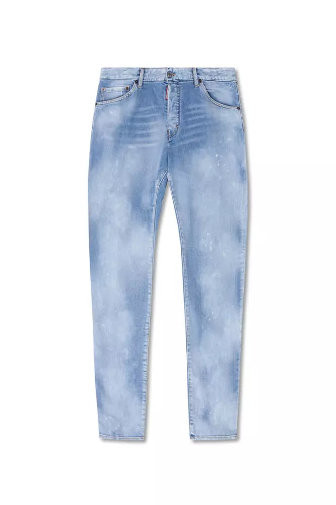 Dsquared² Light Blue Cotton Men Jeans Dsquared²