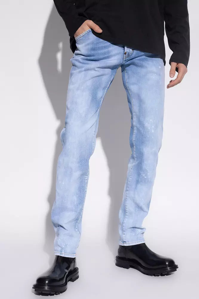 Dsquared² Light Blue Cotton Men Jeans Dsquared²