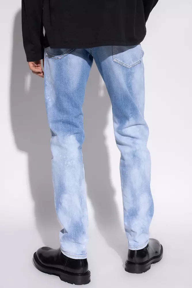Dsquared² Light Blue Cotton Men Jeans Dsquared²