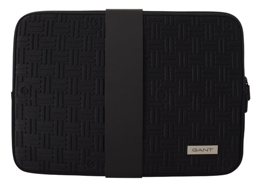 Gant Black Padded Pouch Bag Zipper Cover Sleeve Case Gant