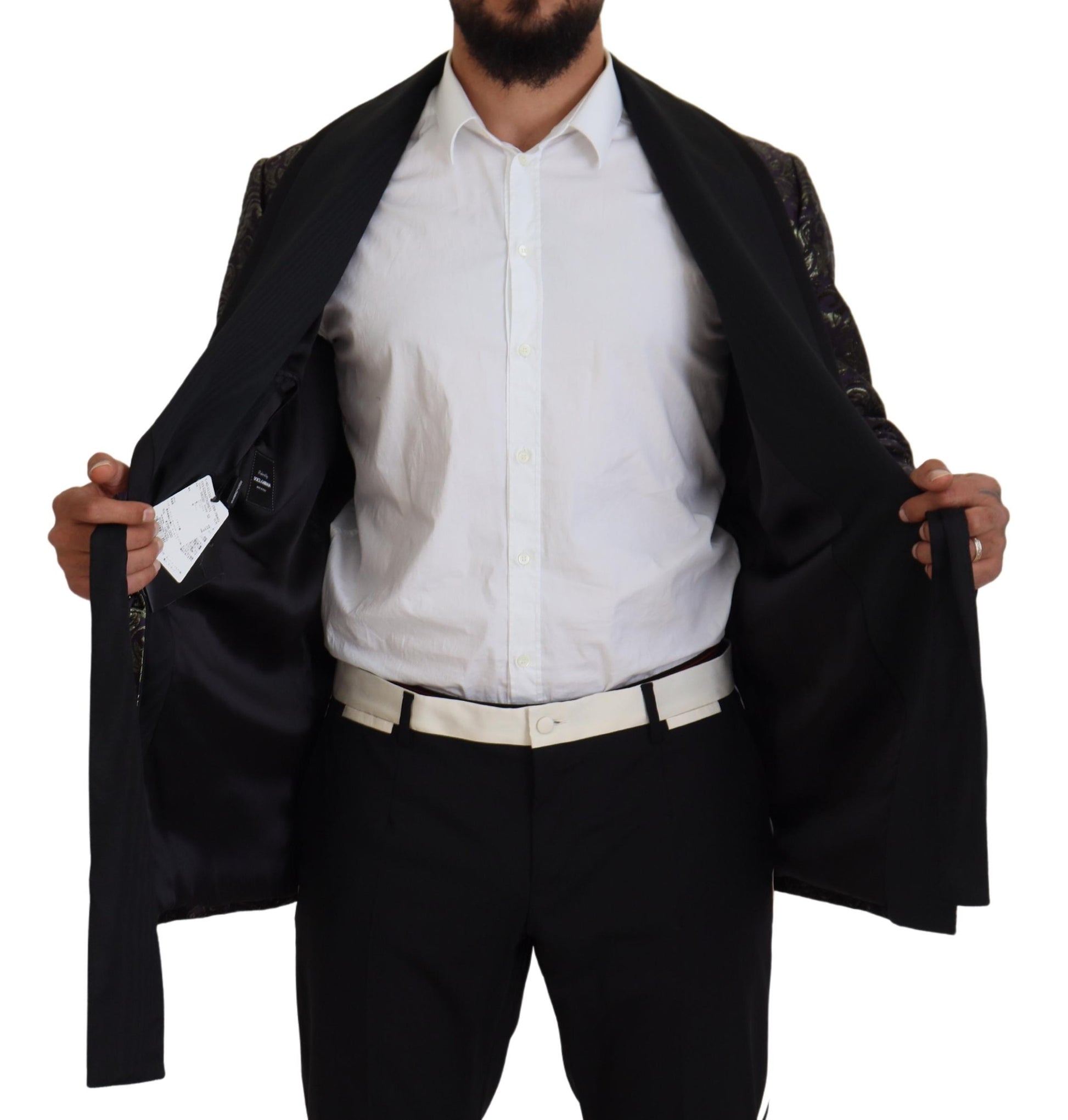 Dolce & Gabbana Gold Purple Baroque Jacket Blazer Robe Dolce & Gabbana