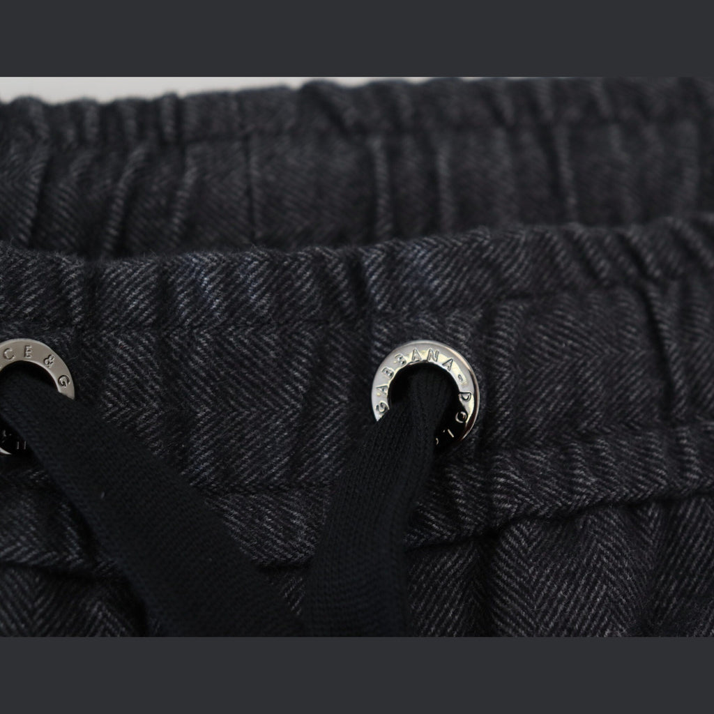 Dolce & Gabbana Grey Cotton Tapered Cotton Pants