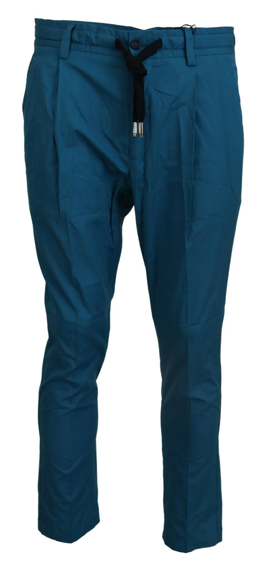 Dolce & Gabbana Blue Cotton Chinos Trousers Pants Dolce & Gabbana