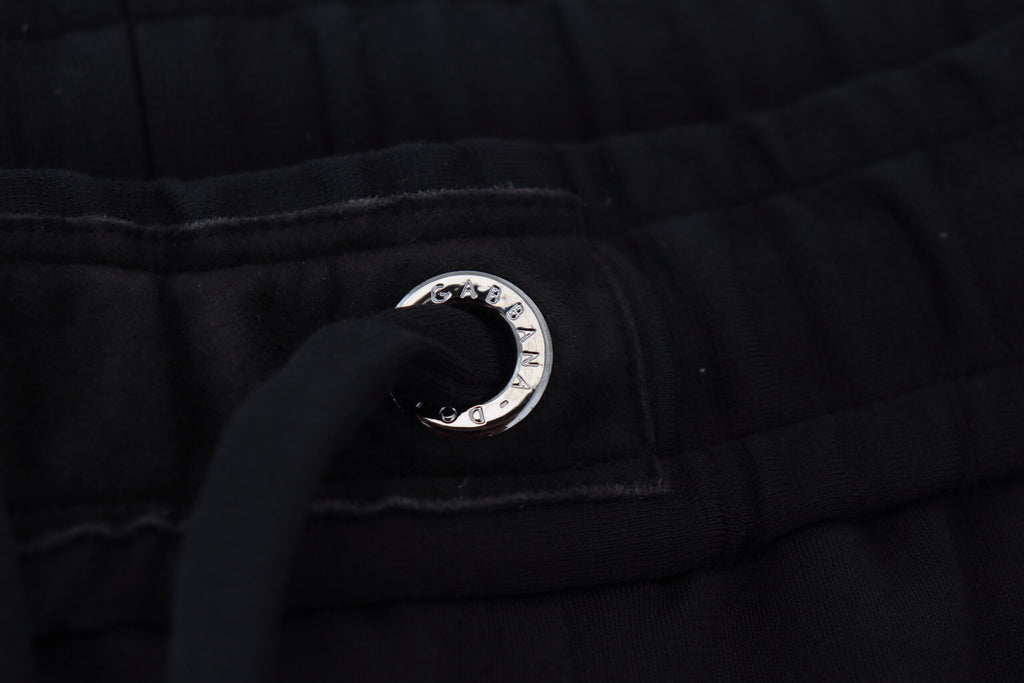 Dolce & Gabbana Black Mens Sport Wool Sweatpants Pants - Eljoys Fashion 