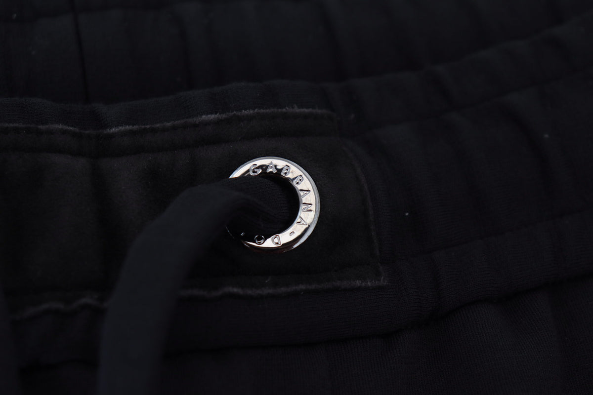 Dolce & Gabbana Black Mens Sport Wool Sweatpants Pants - Eljoys Fashion 