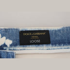 Dolce & Gabbana Blue Ceasar Denim Cotton Loose Fit Jeans