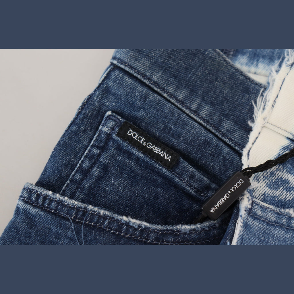 Dolce & Gabbana Blue Ceasar Denim Cotton Loose Fit Jeans