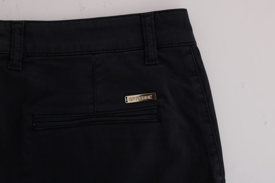 GF Ferre Blue Cotton Stretch Chinos Pants GF Ferre