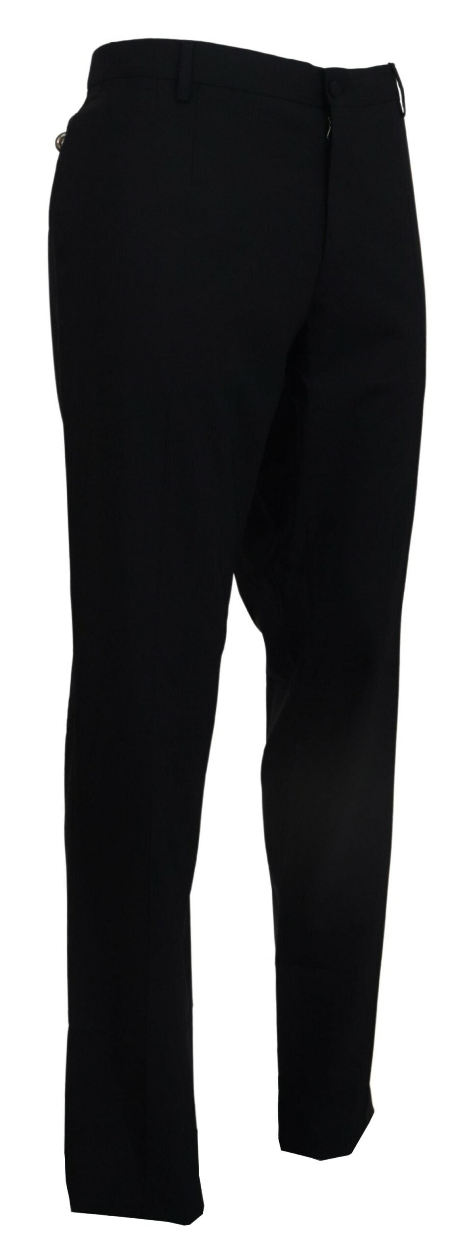 Dolce & Gabbana Black Wool Stretch Dress Formal Slim Fit Pant Dolce & Gabbana