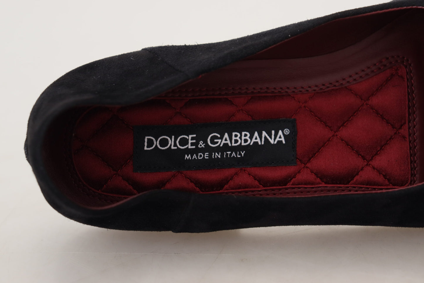 Dolce & Gabbana Black Suede Gold Cross Slip On Loafers Shoes Dolce & Gabbana