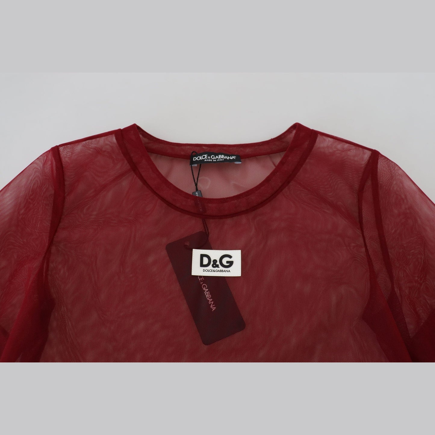 Dolce & Gabbana Maroon Nylon Two Layer Shift Mini Dress
