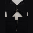 Dolce & Gabbana Black Viscose Bodycon Sheath Midi Dress