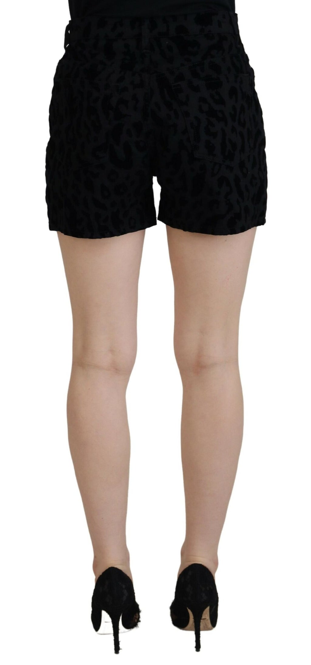 Dolce & Gabbana Black Denim Cotton Stretch Hot Pants Shorts - Eljoys Fashion 