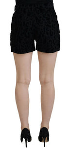 Dolce & Gabbana Black Denim Cotton Stretch Hot Pants Shorts - Eljoys Fashion 