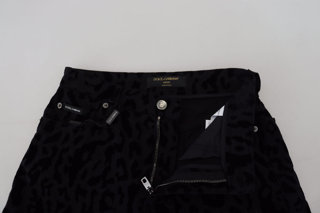 Dolce & Gabbana Black Denim Cotton Stretch Hot Pants Shorts - Eljoys Fashion 
