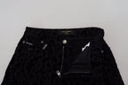 Dolce & Gabbana Black Denim Cotton Stretch Hot Pants Shorts - Eljoys Fashion 