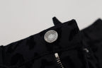 Dolce & Gabbana Black Denim Cotton Stretch Hot Pants Shorts - Eljoys Fashion 