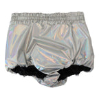Dolce & Gabbana Silver Holographic High Waist Hot Pants Shorts