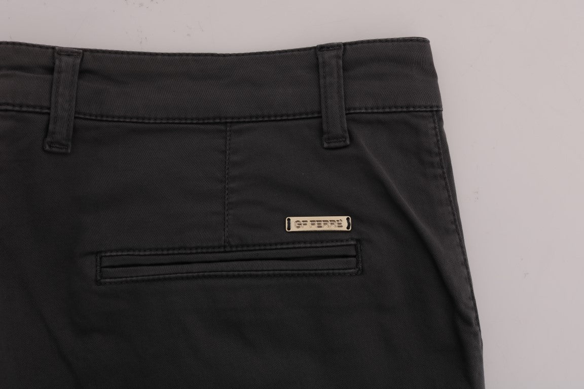 GF Ferre Gray Cotton Stretch Chinos Pants GF Ferre