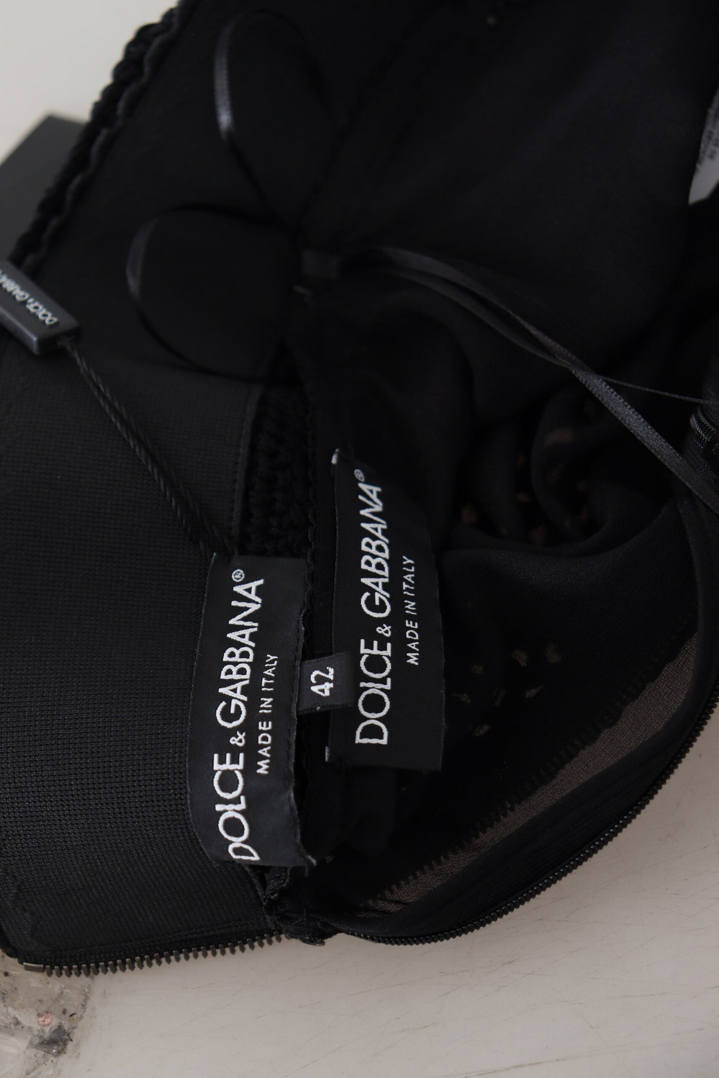 Dolce & Gabbana Black Knitted Cotton High Waist Mermaid Skirt Dolce & Gabbana