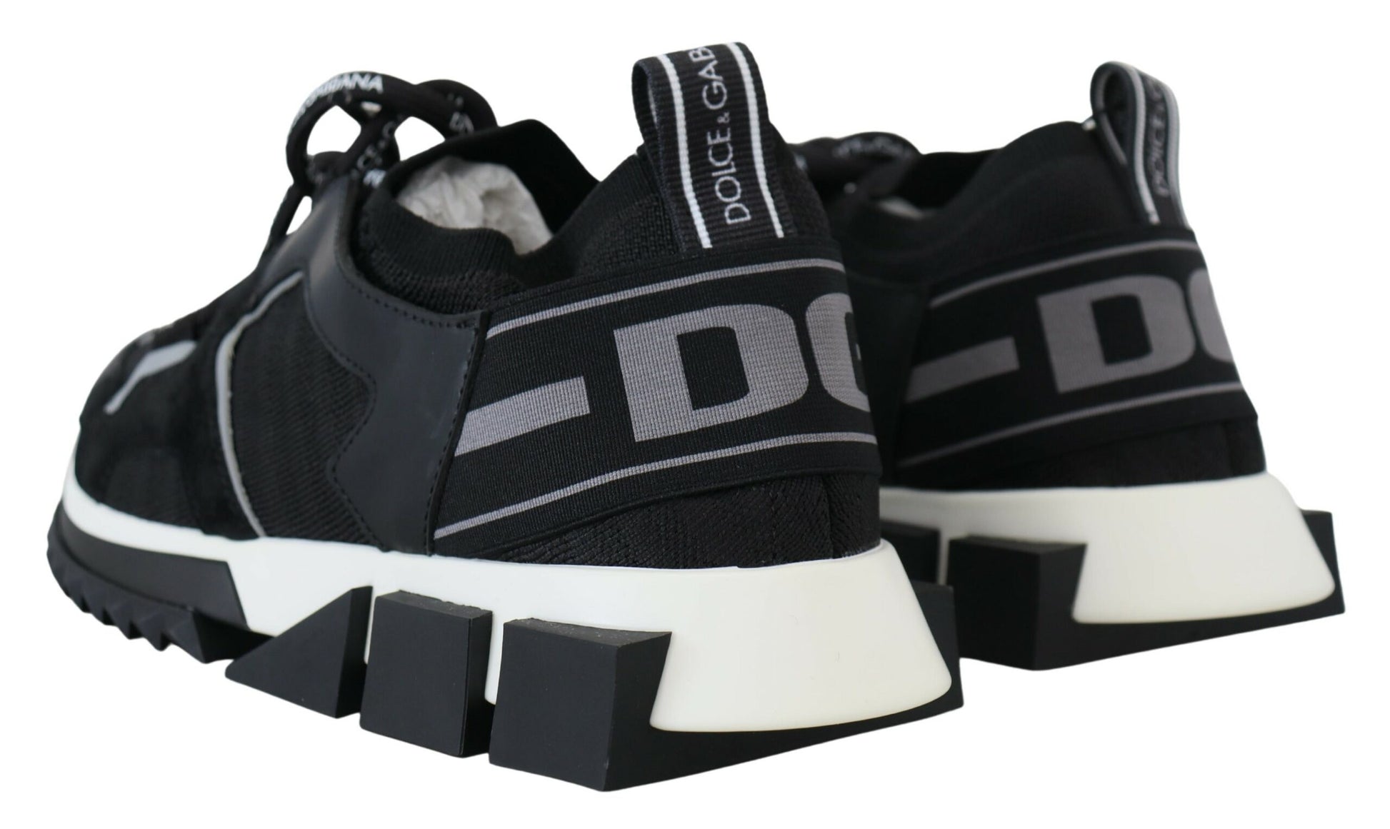 Dolce & Gabbana Black Mesh Sorrento Trekking Sneakers Shoes Dolce & Gabbana