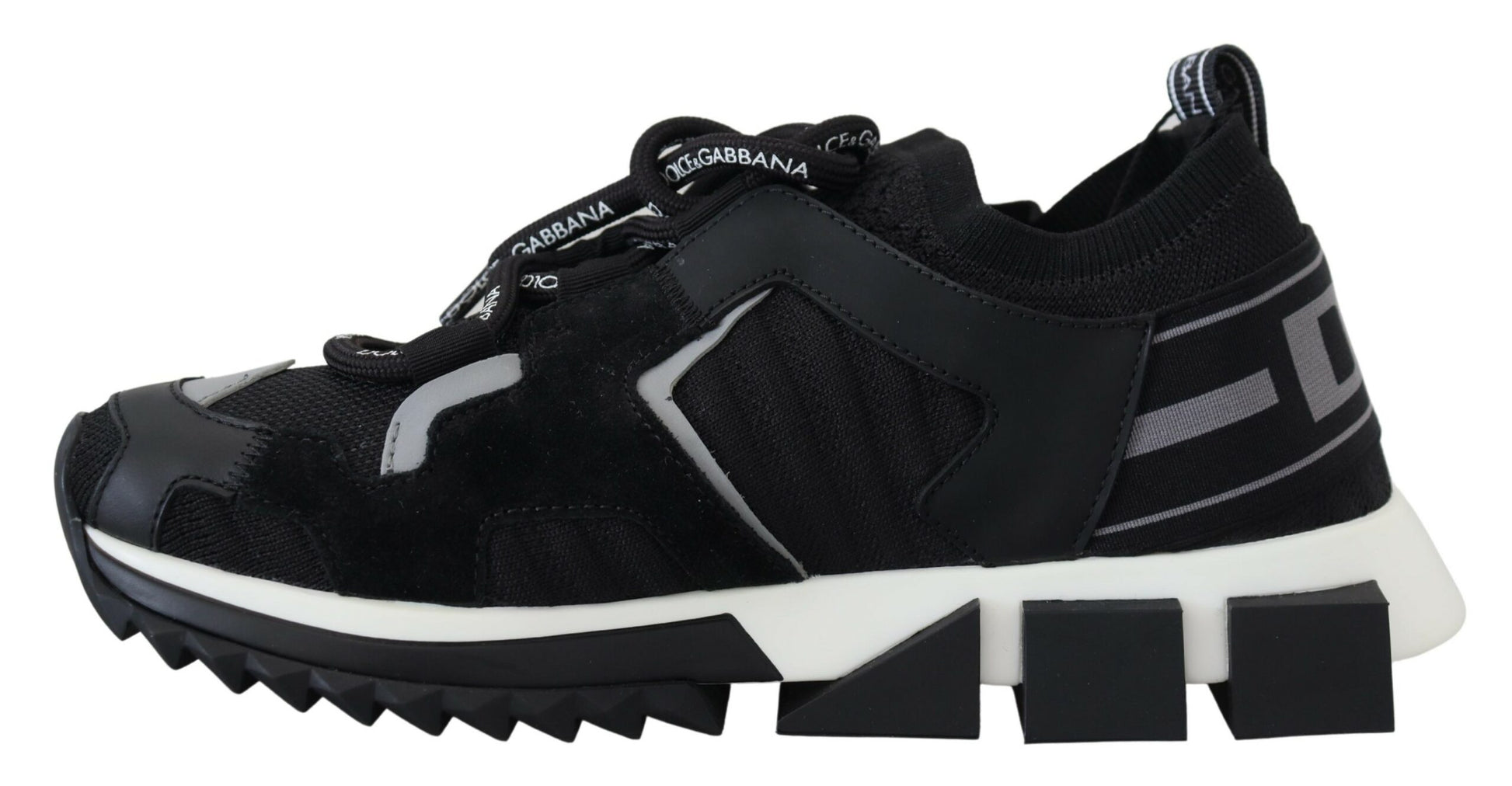 Dolce & Gabbana Black Mesh Sorrento Trekking Sneakers Shoes Dolce & Gabbana