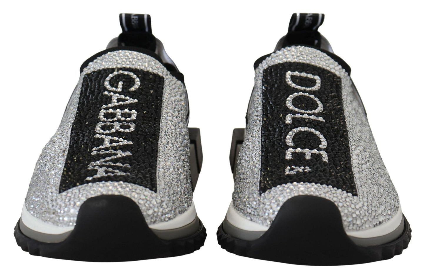 Dolce & Gabbana Silver Rhinestones Sorrento Sneakers Shoes Dolce & Gabbana