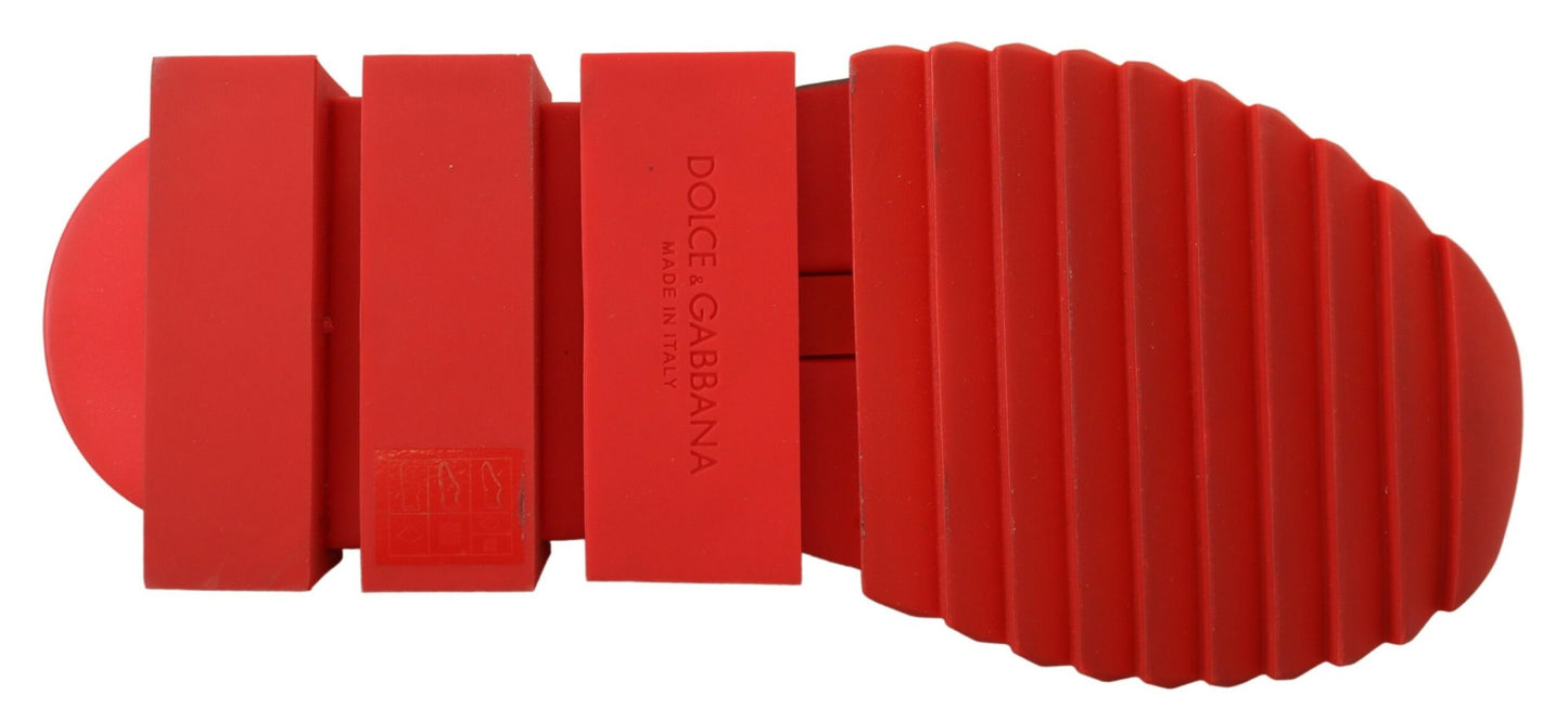 Dolce & Gabbana Red Bling Sorrento Sneakers Socks Shoes Dolce & Gabbana