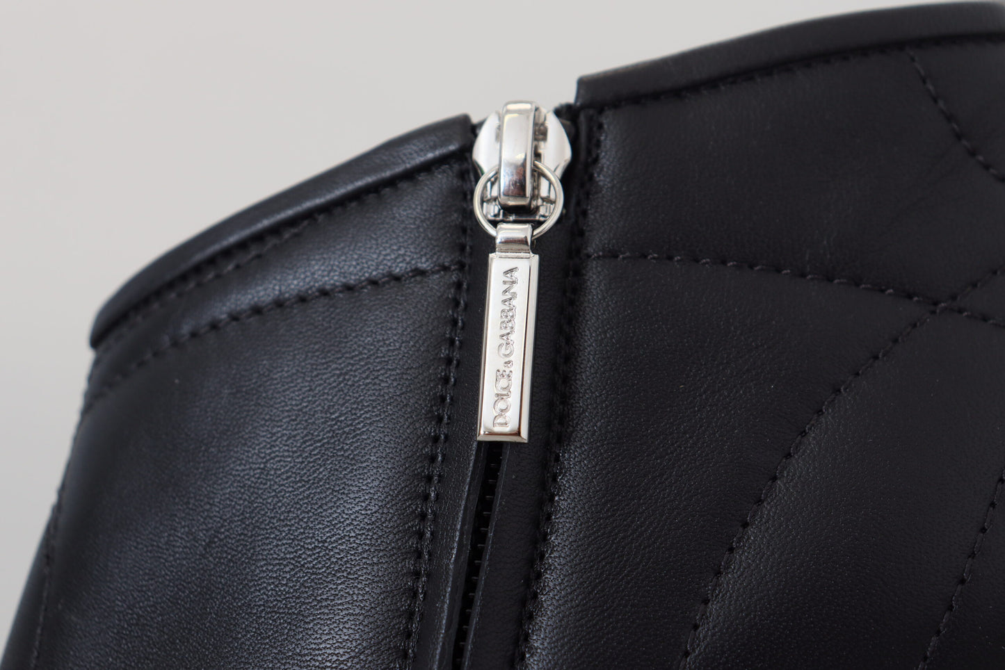 Dolce & Gabbana Black Devotion Quilted Buckled Ankle Boots Shoes Dolce & Gabbana