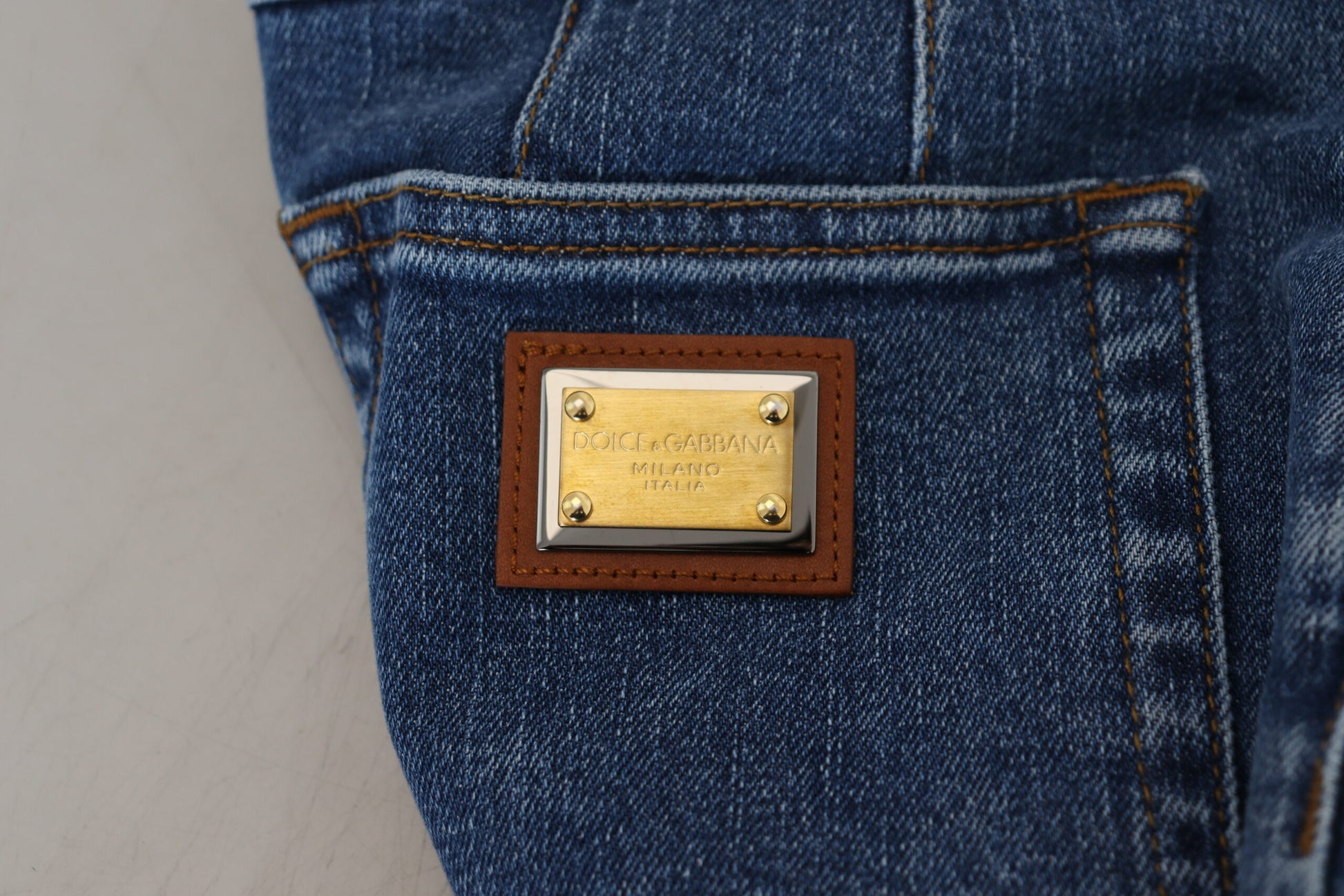 Dolce & Gabbana Blue High Waist Denim Cotton Stretch Jeans Dolce & Gabbana