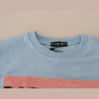 Philippe Model Light Blue Logo Printed Long Sleeves Sweater