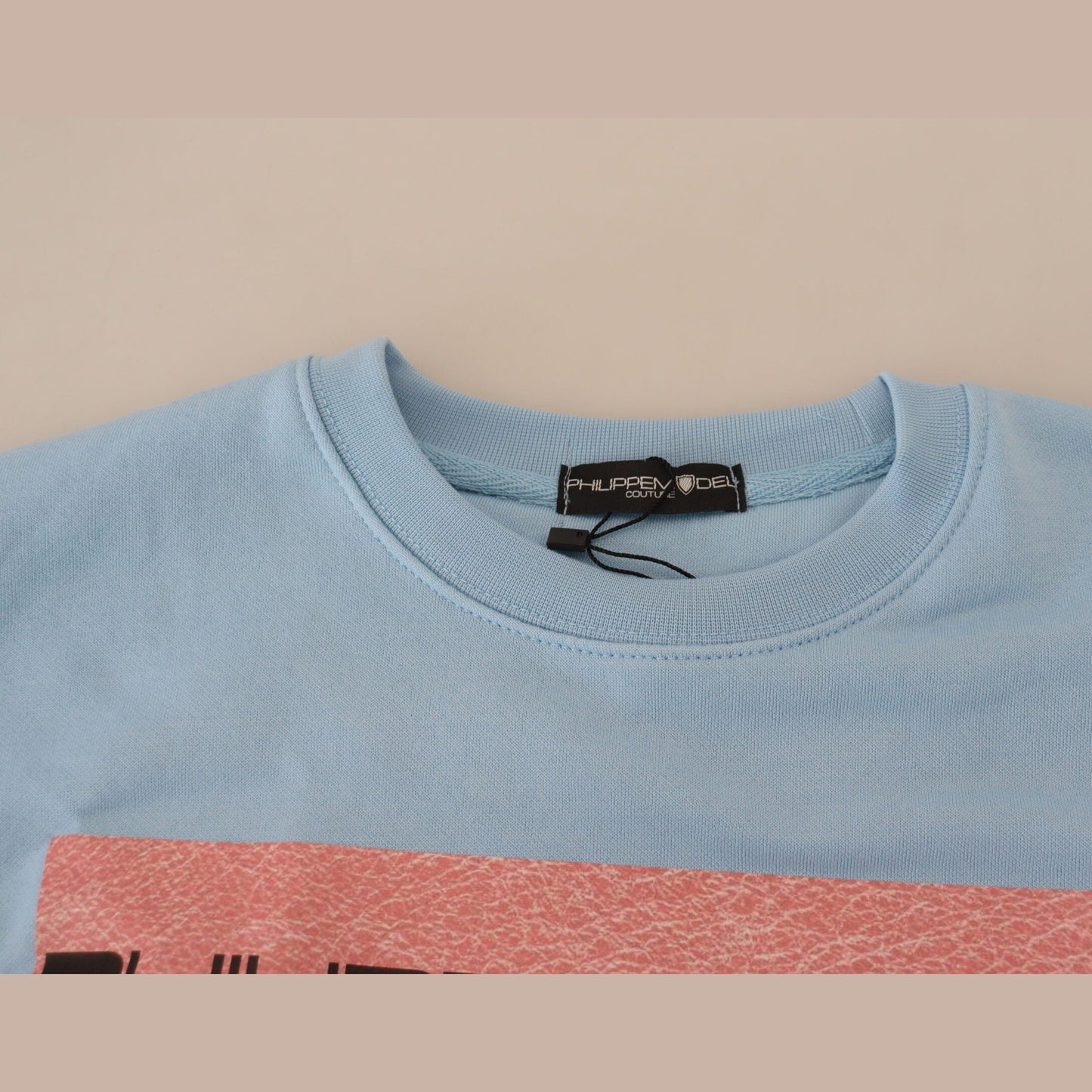 Philippe Model Light Blue Logo Printed Long Sleeves Sweater