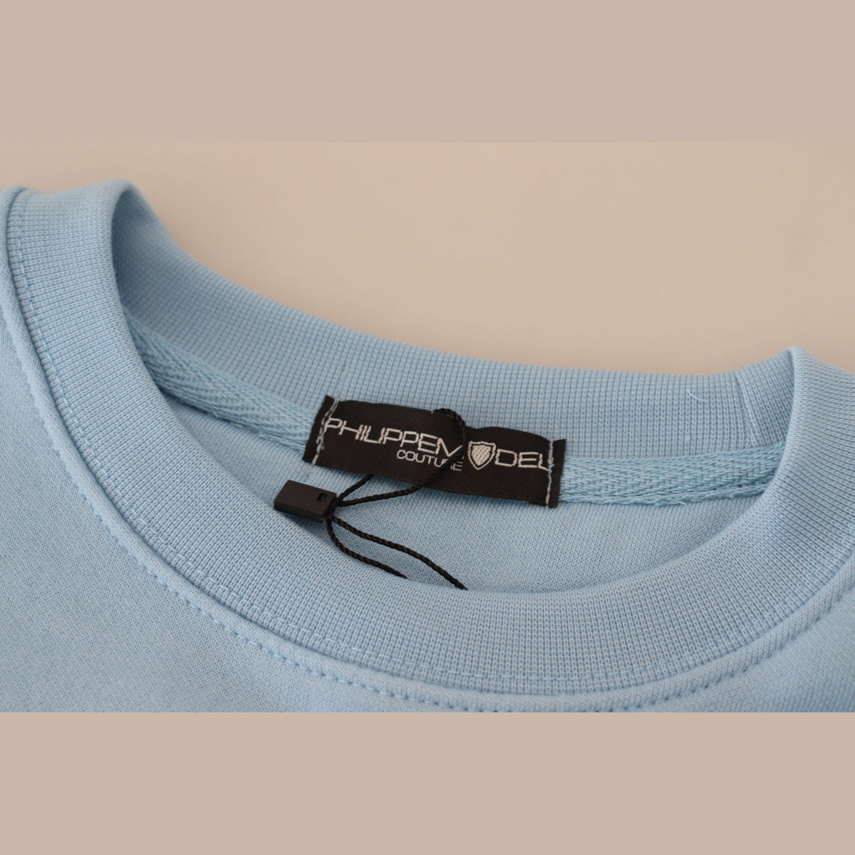 Philippe Model Light Blue Logo Printed Long Sleeves Sweater